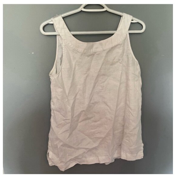 Planet Vintage UK Brand Linen Sleeveless Blouse – Women's Summer Top - Picture 3 of 4